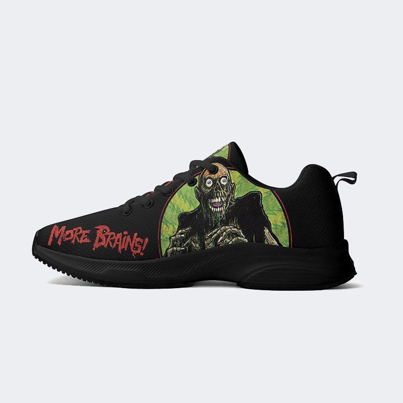 Unisex More Brains Print - Running Shoes