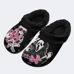 Cute Pink Skeleton - Fur Lined Slippers/Sandals