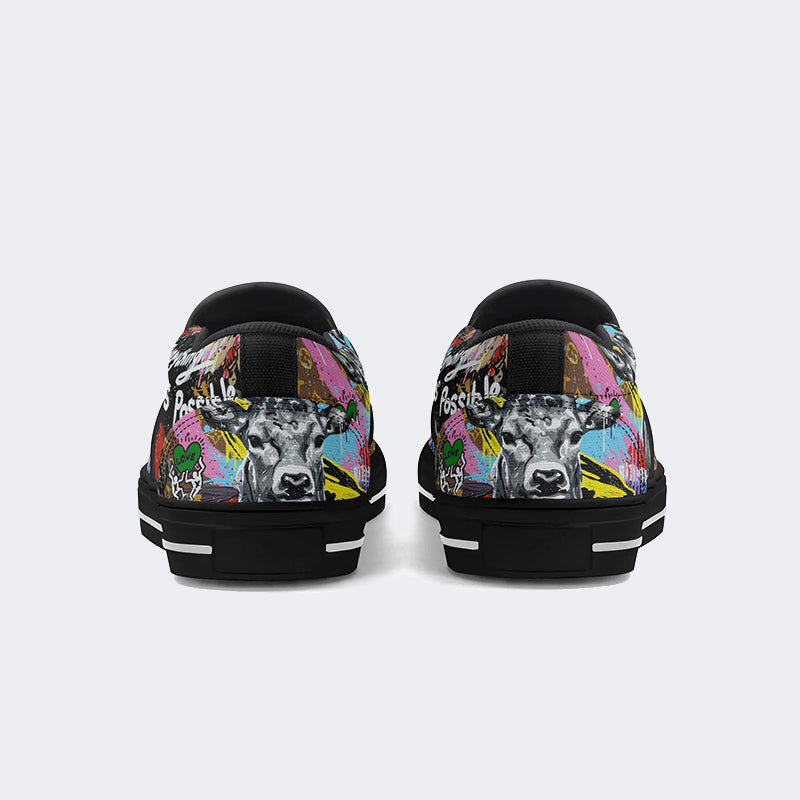 Everything Is Possible Print - Slip On Shoes