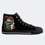 Christmas Skull Art Print - High Top Canvas