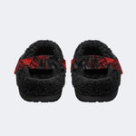 Red Skull Guitar Art - Fur Lined Slippers/Sandals