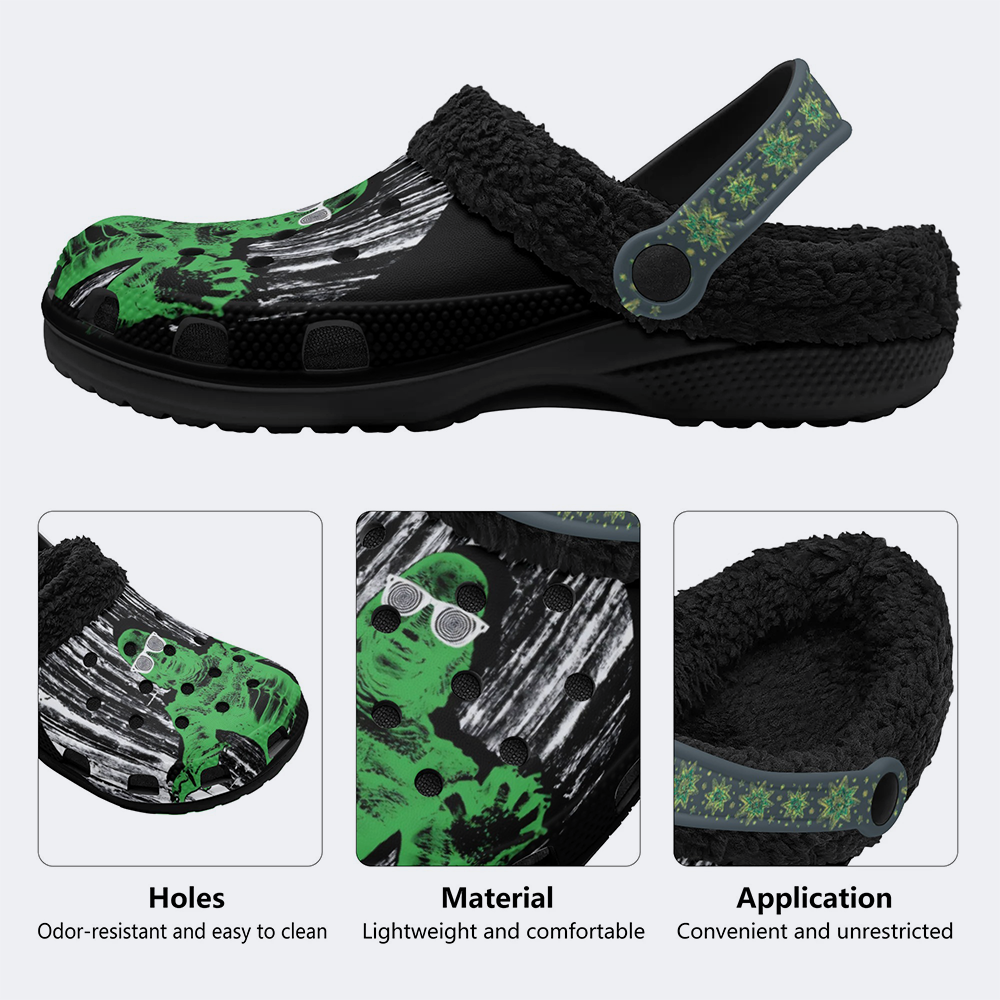 Horror Creature - Fur Lined Slippers/Sandals