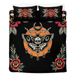 Death Moth Vintage Print - Three Piece Bedding Set
