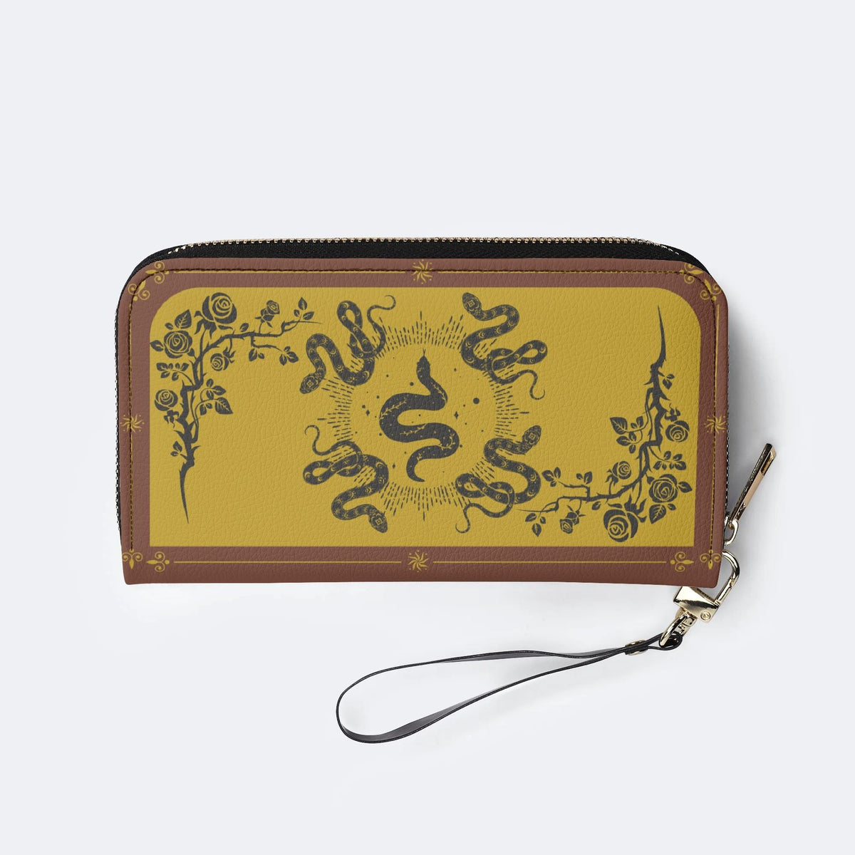 Inscribed Viper Print - Leather Wallet