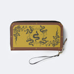 Inscribed Viper Print - Leather Wallet