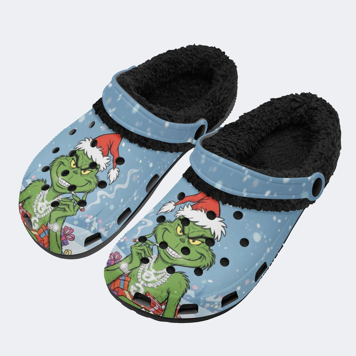 Gothmas Grinch Snow - Fur Lined Slippers/Sandals