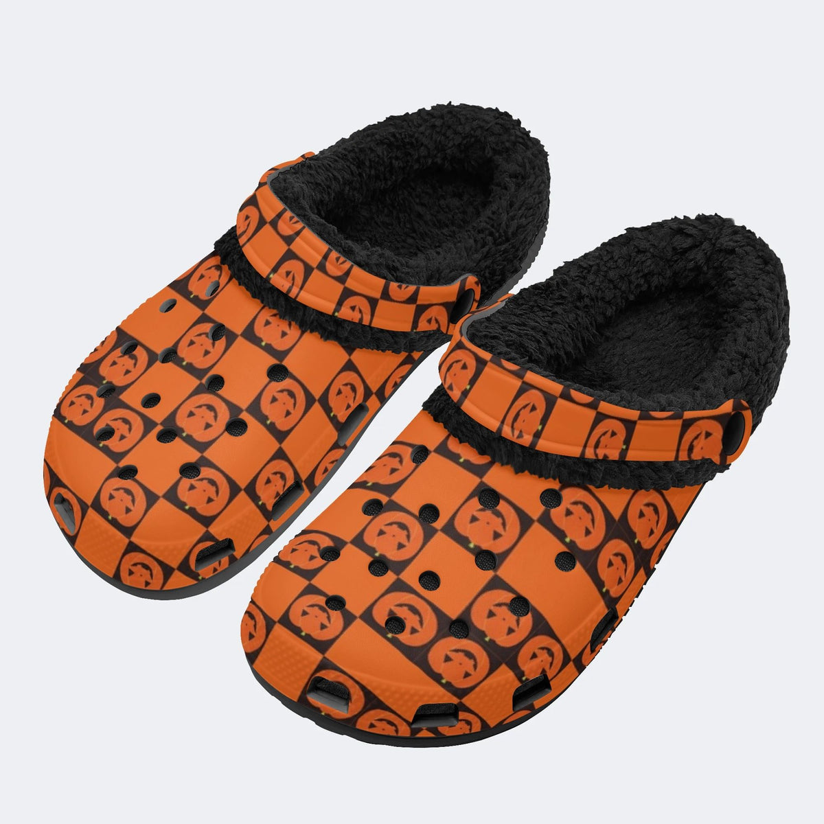 Gothic Jack Lantern - Fur Lined Slippers/Sandals