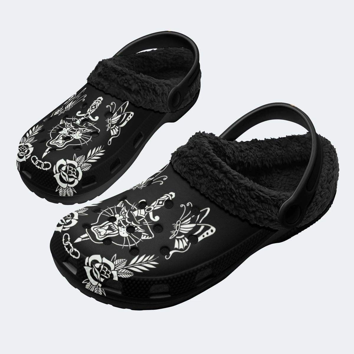 Panther&Dagger Art Print - Fur Lined Slippers/Sandals