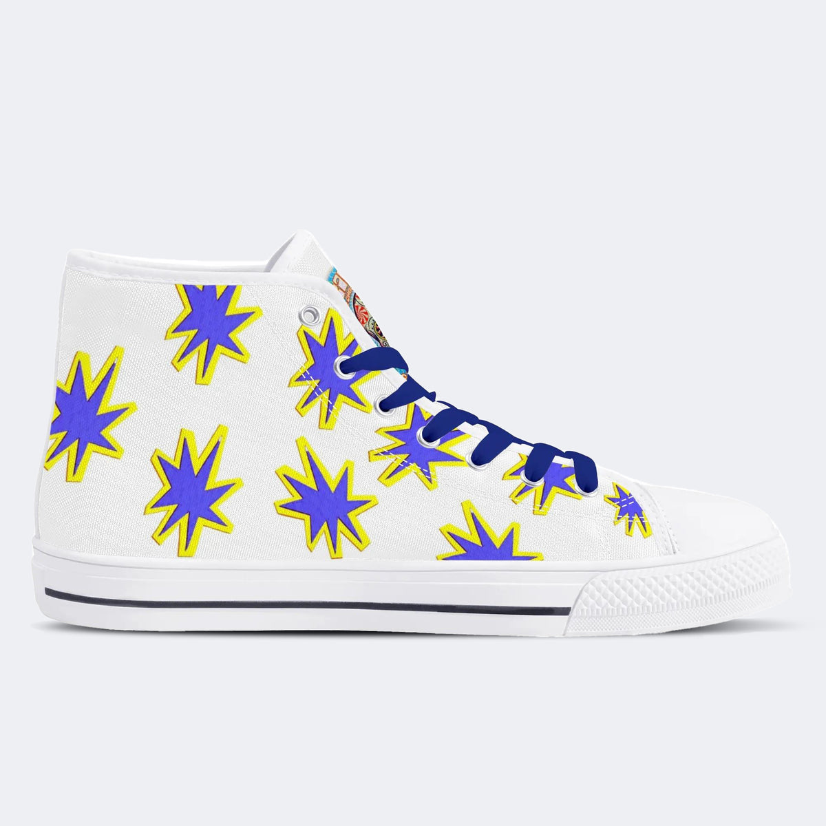 Unisex Skull Print - High Top Canvas