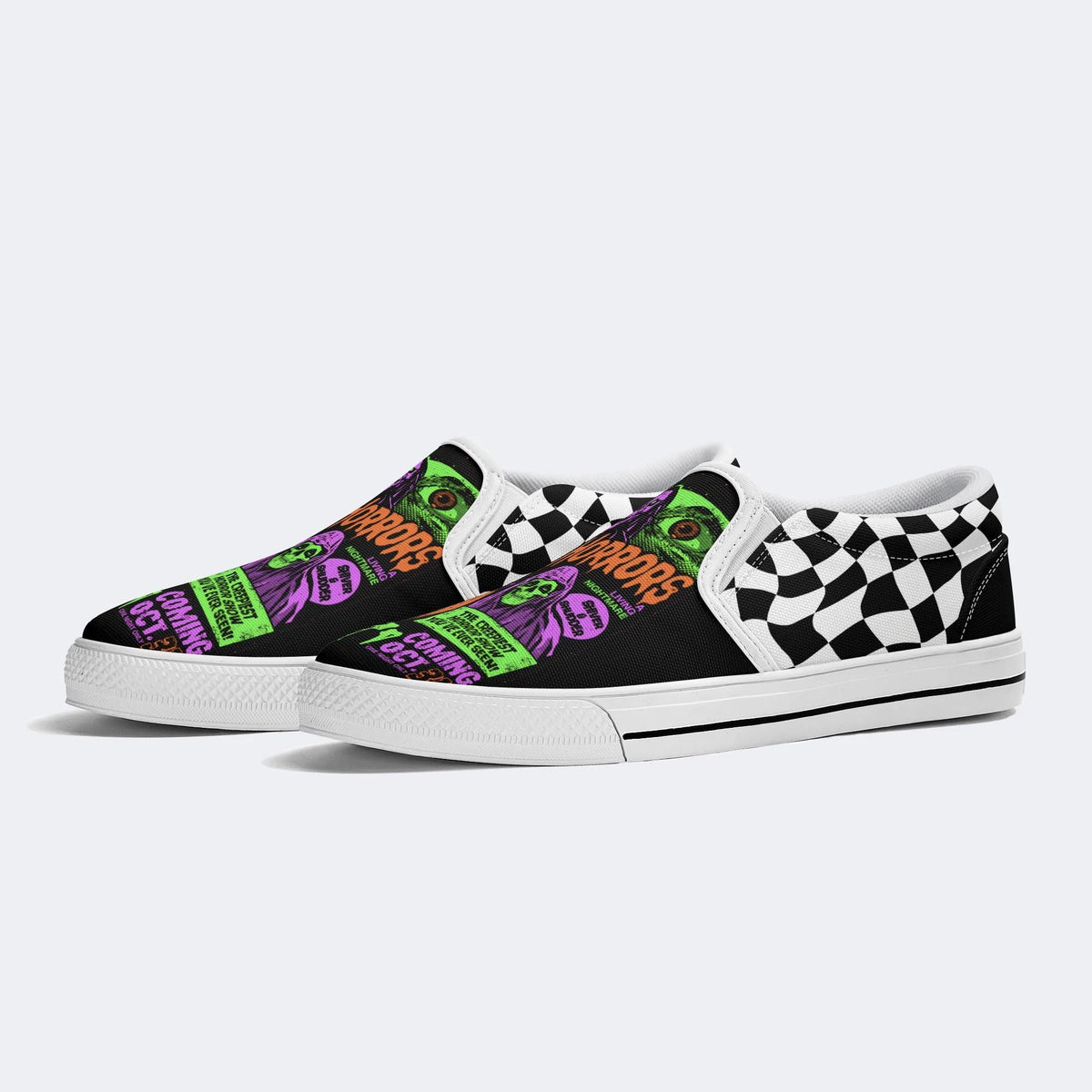 Night Of Horrors Print - Slip On Shoes