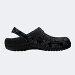 Teal Doodle Icons - Fur Lined Slippers/Sandals