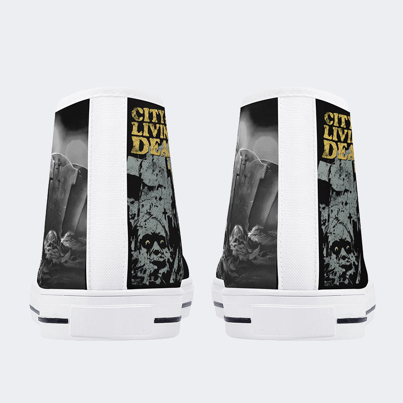 Horror Retro City Unisex - High Top aus Canvas