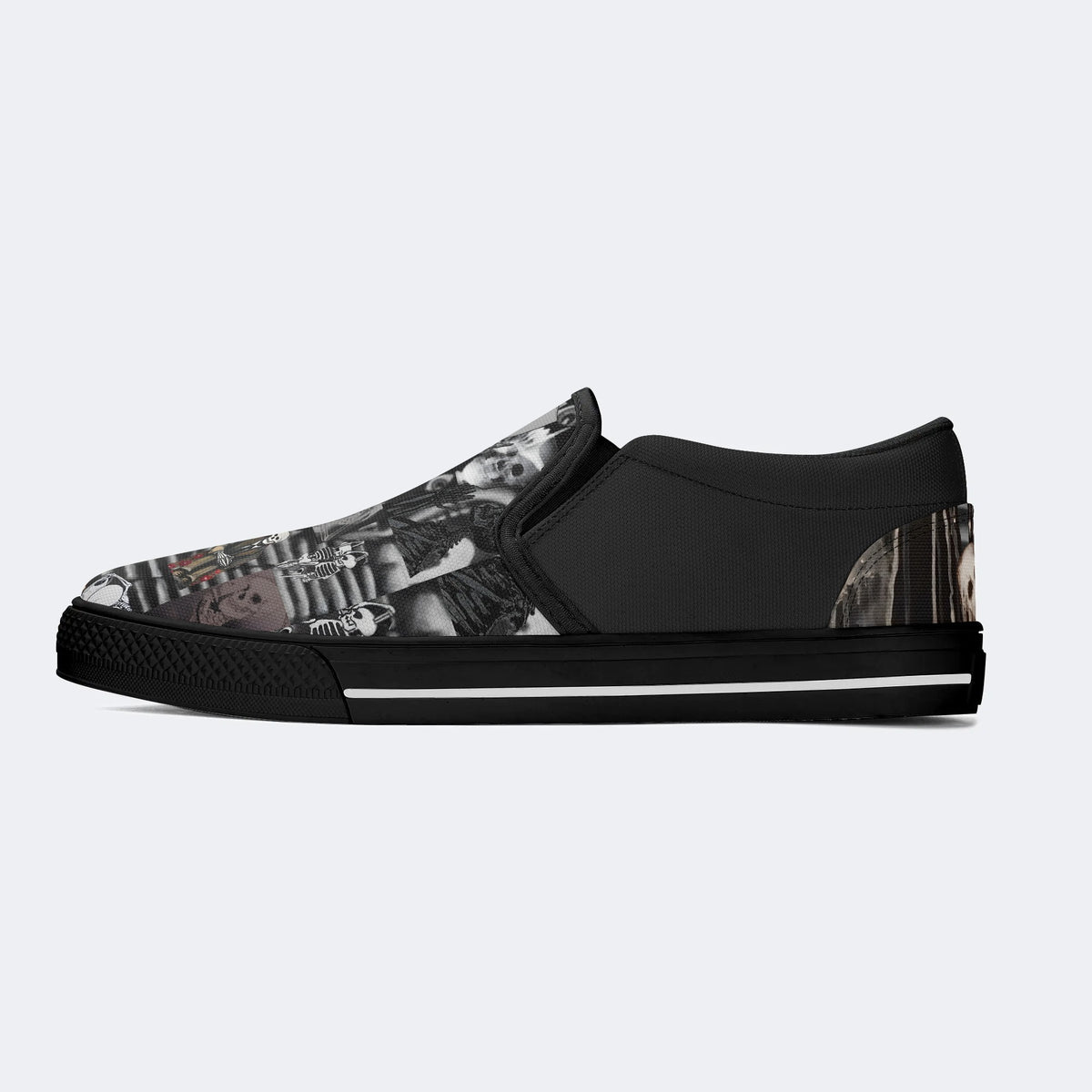 Horror Collage Print - Slip On Shoes