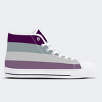 Flag for the Asexual High Top Canvas Shoes