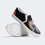 Love Is The Answer Skull Print - Slip On Shoes