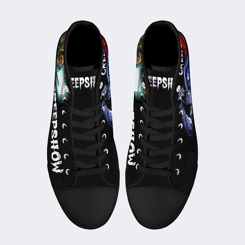 Horror Movie Vintage Graphic Print - High Top Canvas
