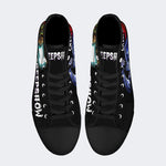 Horror Movie Vintage Graphic Print - High Top Canvas