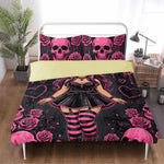 Pastel Goth Doll Print - Three Piece Bedding Set