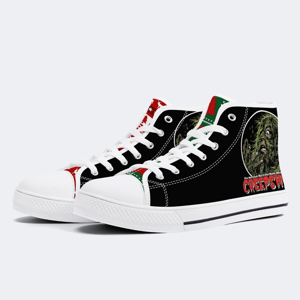 Horror Movie Vintage Print - High Top Canvas
