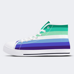 Gay Men’s Pride Flag High Top Canvas Shoes