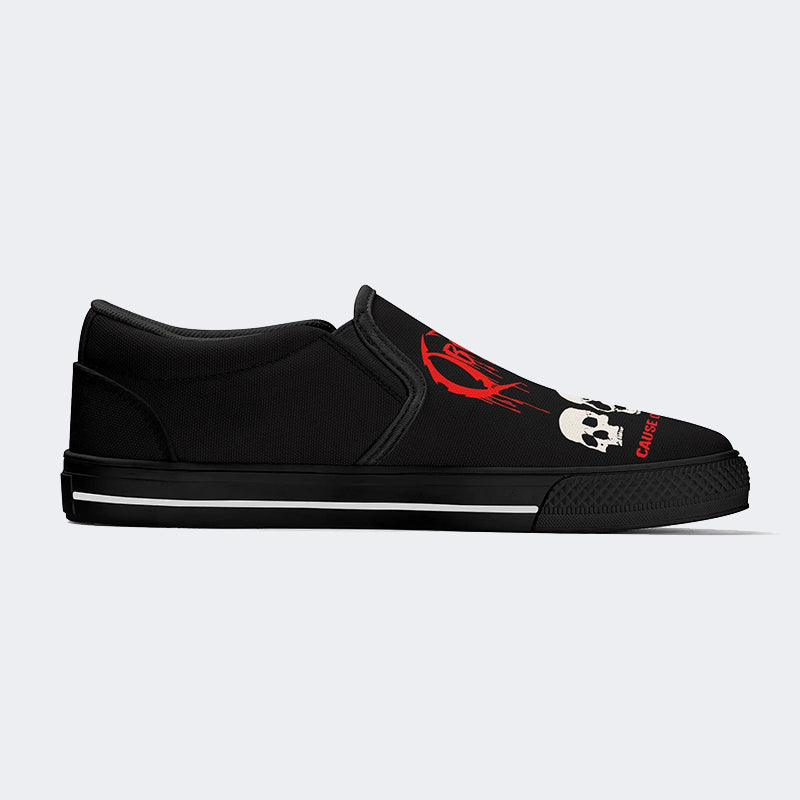 Skull Unisex - Slip On Shoes