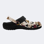 Spooky Fall Raven‑Fur Lined Slippers Sandals