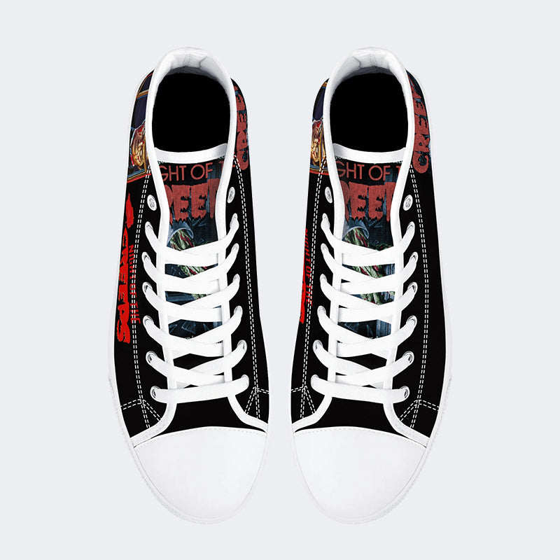 Unisex Vintage Horror Graphic - High Top Canvas