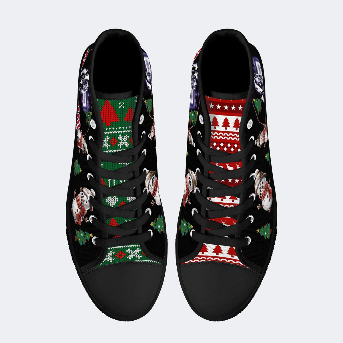 Horror Movie Vintage Graphic Print - High Top Canvas