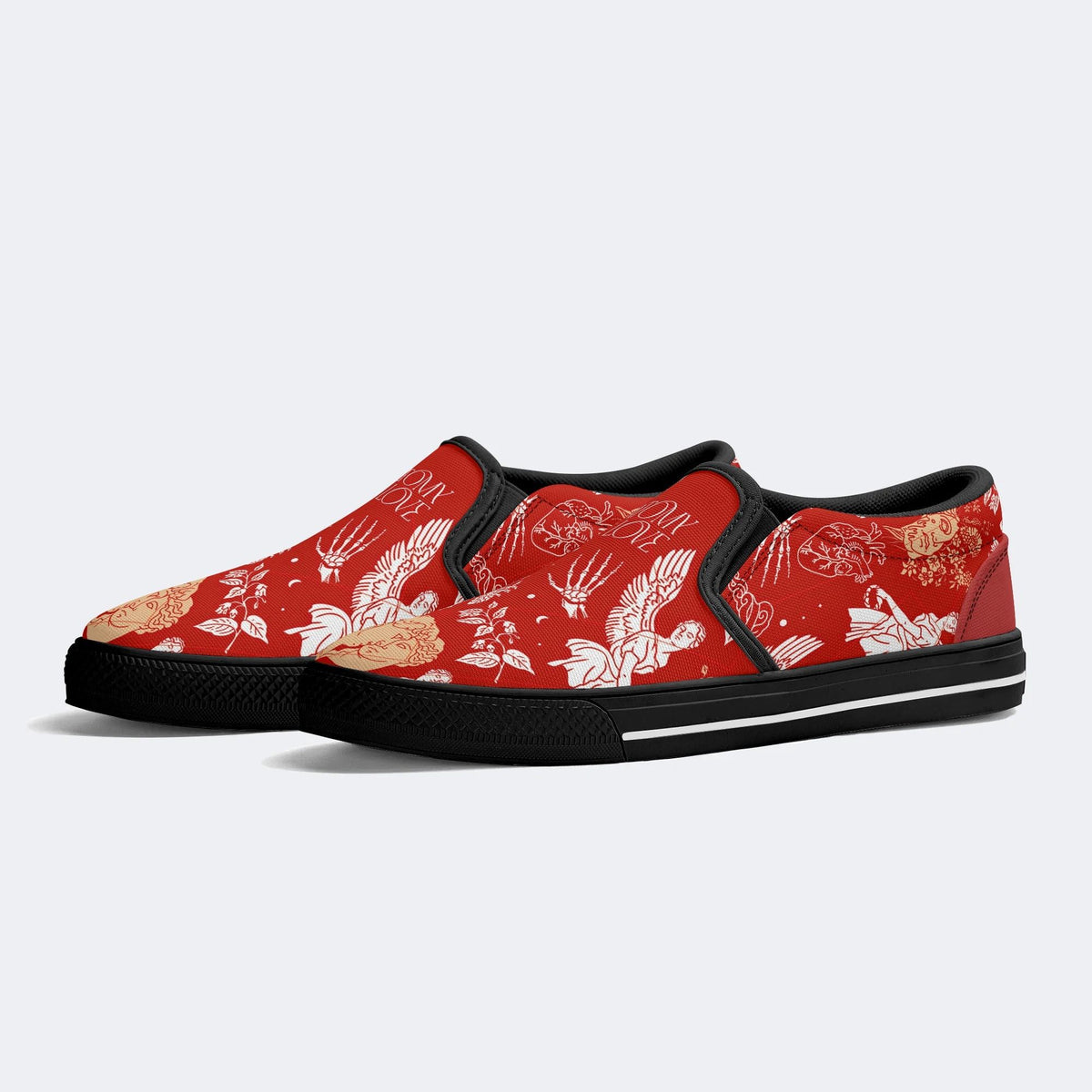 Anatomy Of Love Print - Slip On Shoes