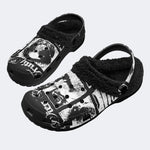 Old Script - Fur Lined Slippers/Sandals