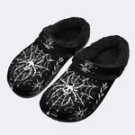 Dark Spider Web - Fur Lined Slippers/Sandals