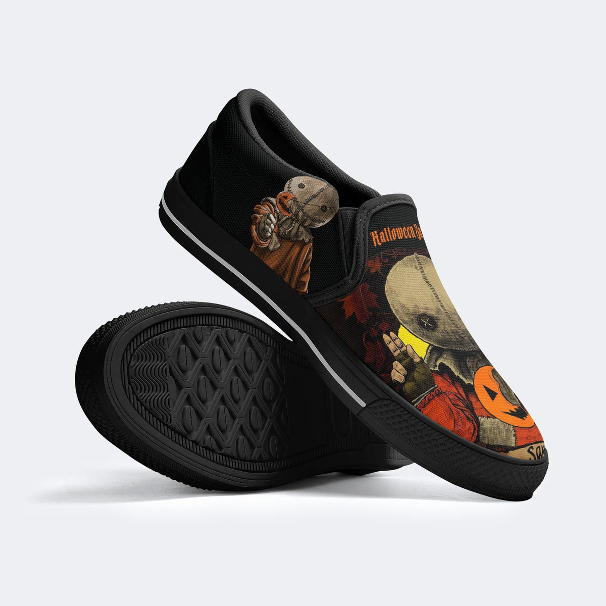 Vintage Straw Doll Halloween- Slip On Shoes