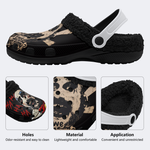 Unisex Horror Print - Fur Lined Slippers/Sandals