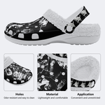 Horror Print - Fur Lined Slippers/Sandals