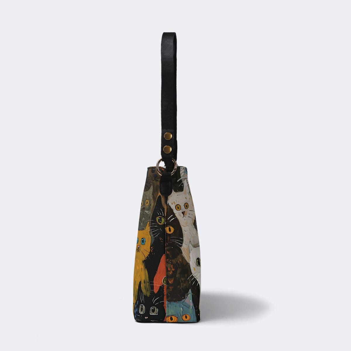 Artistic Graffiti Cats Print - Bucket Bag
