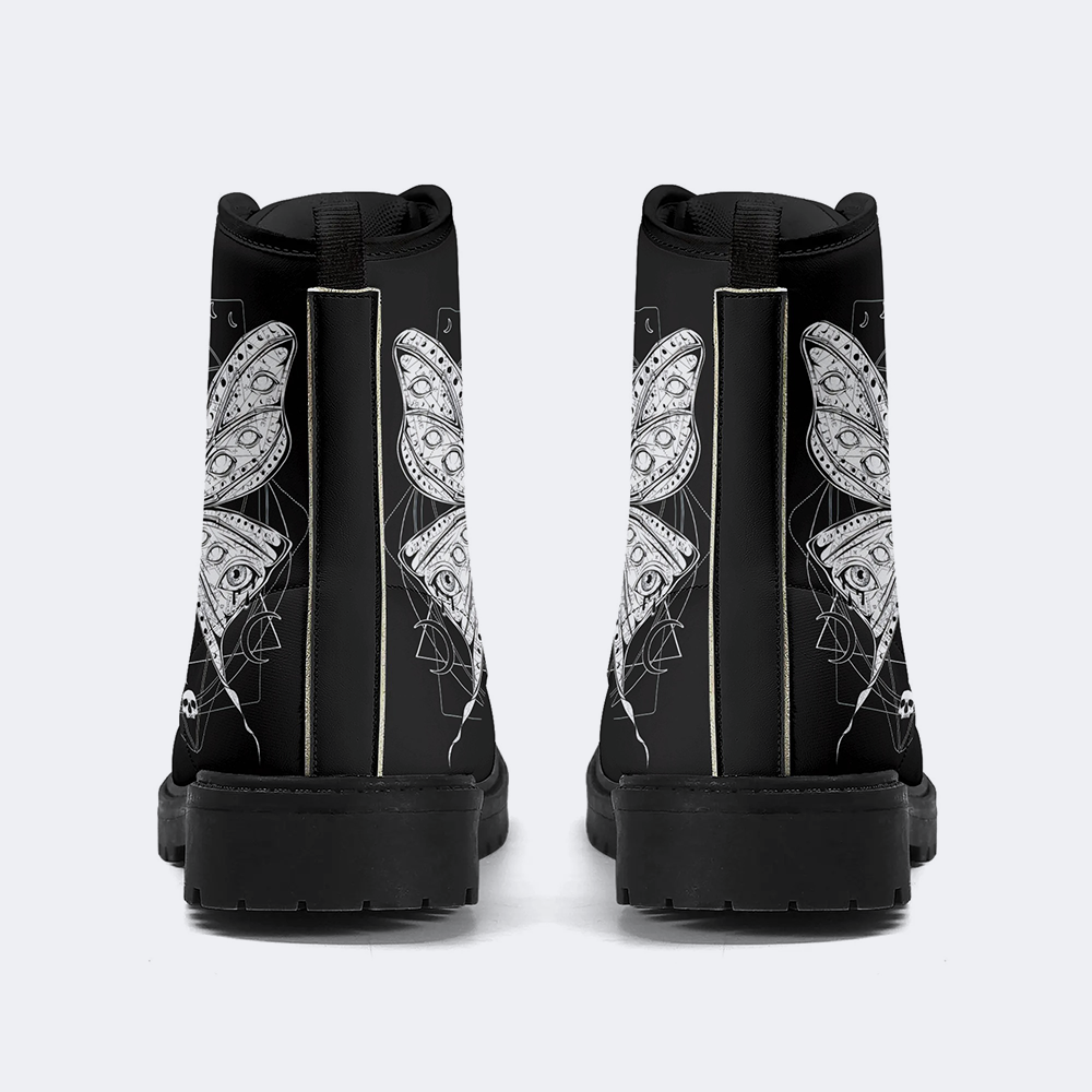 Unisex Death Moth Print - Boots