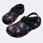 Witchy Starry Bats - Fur Lined Slippers/Sandals