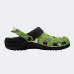 Cartoon Zombie Face - Fur Lined Slippers/Sandals