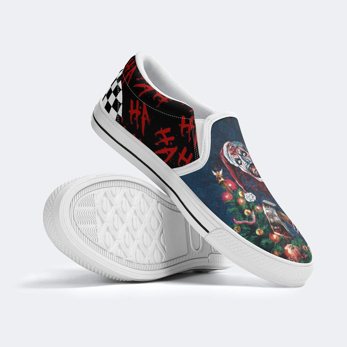 Christmas Terrifier Print - Slip On Shoes