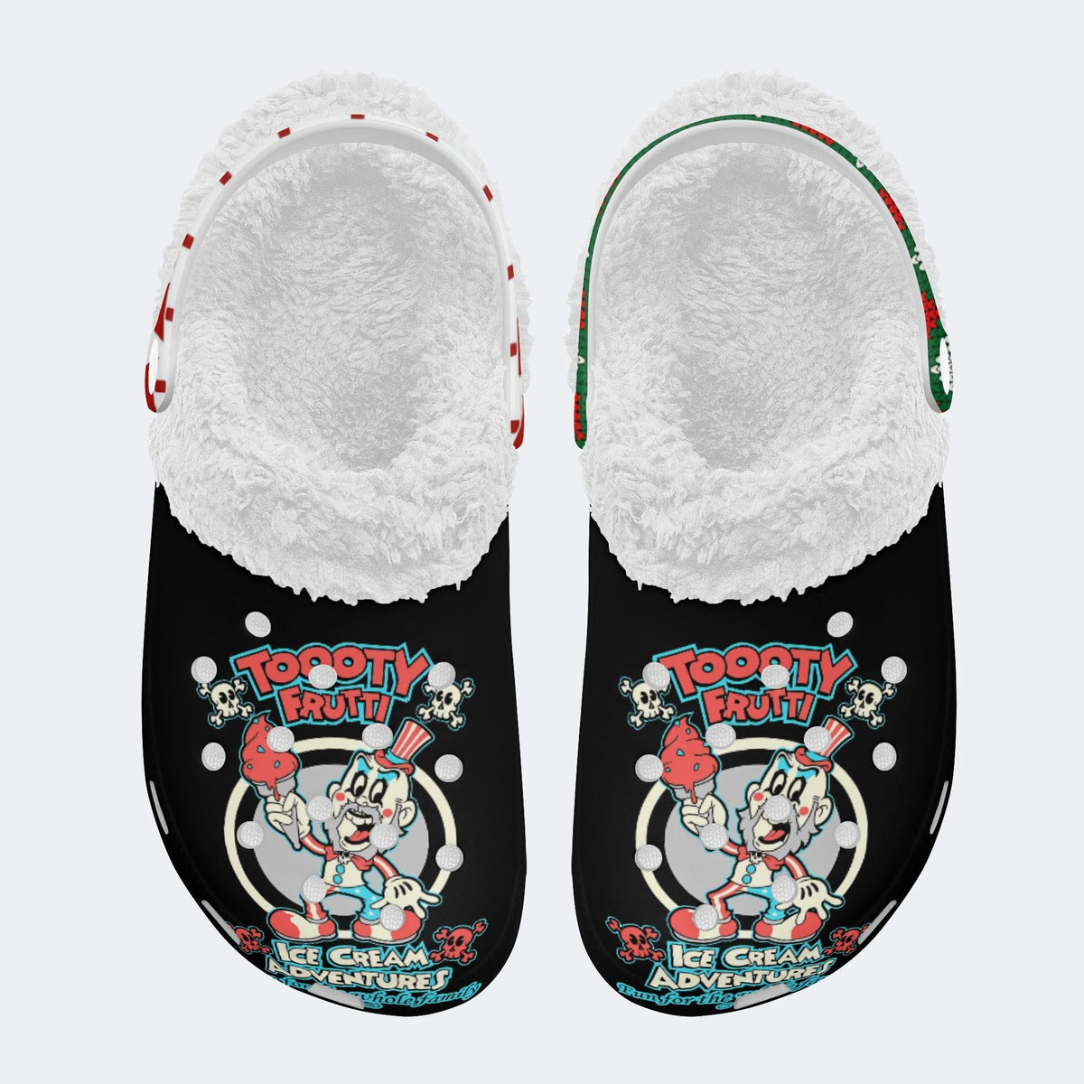 Jokers Graphic Print- Fur Lined Slippers