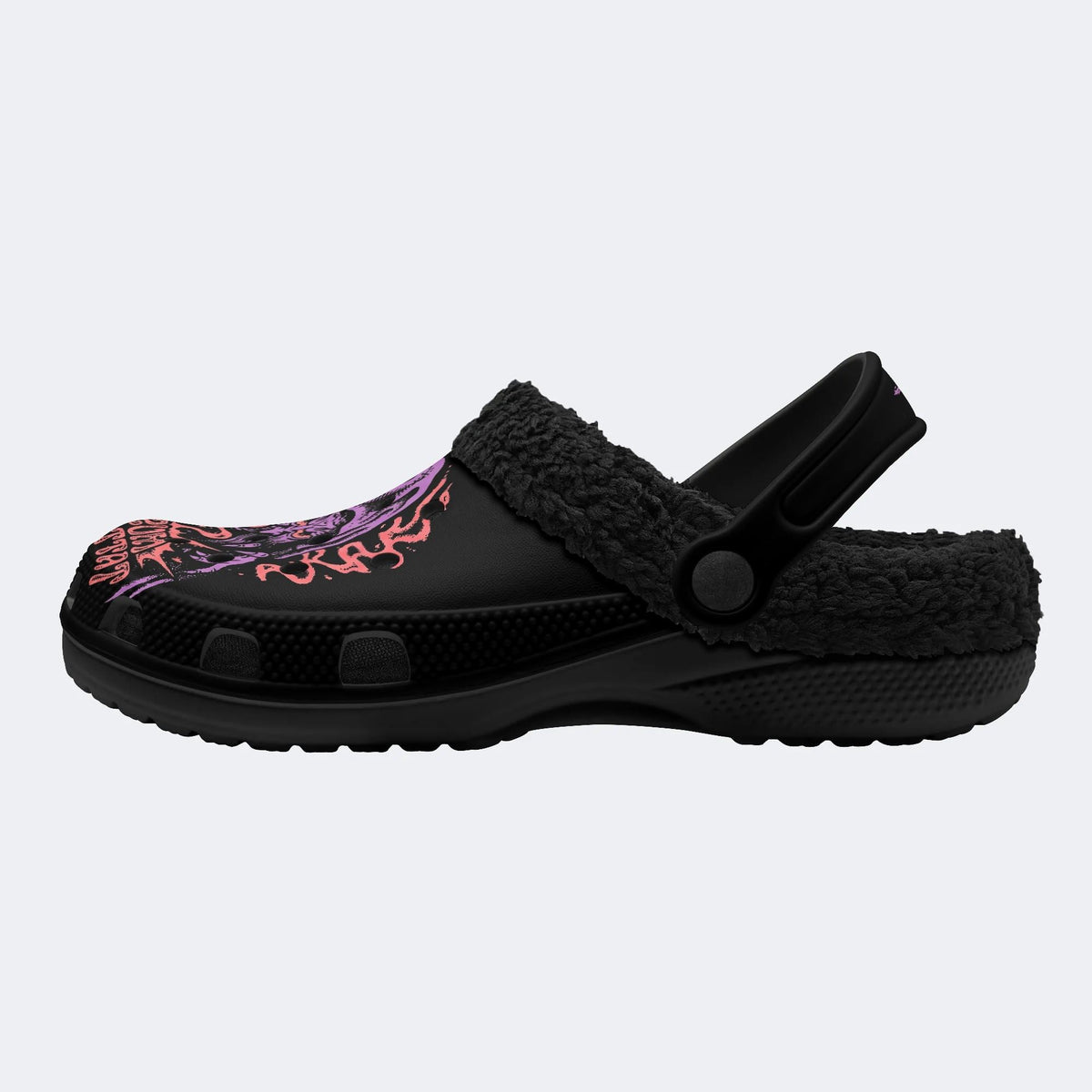 Gothic Grim Reaper Horror - Fur Lined Slippers/Sandals