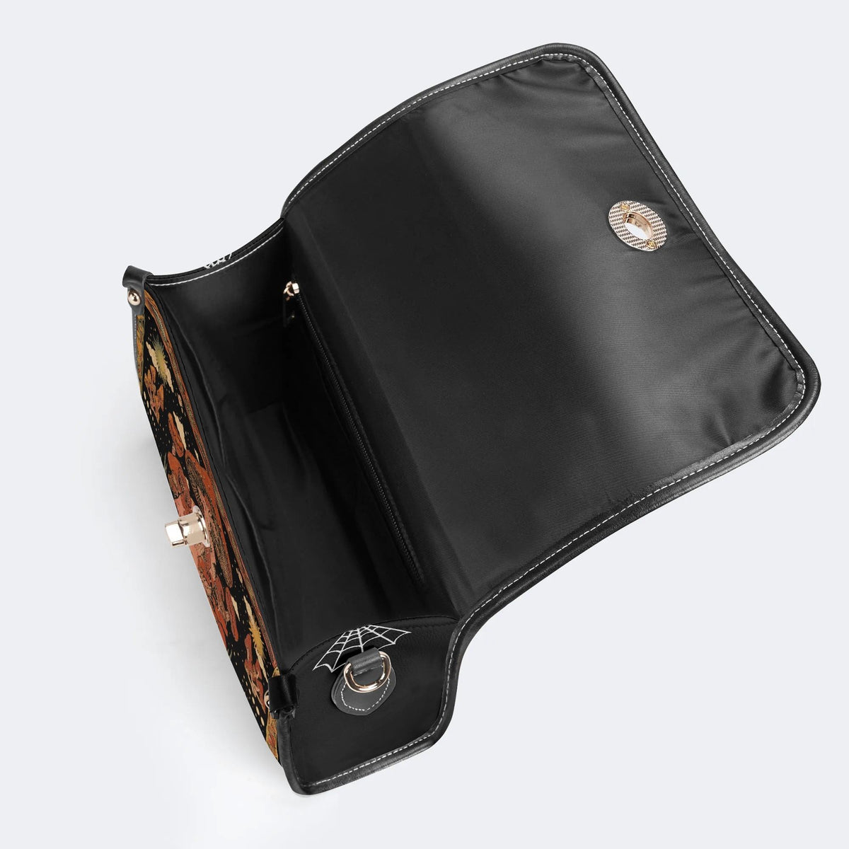 Mushroom Parasitic Skull - Leather Satchel Bag