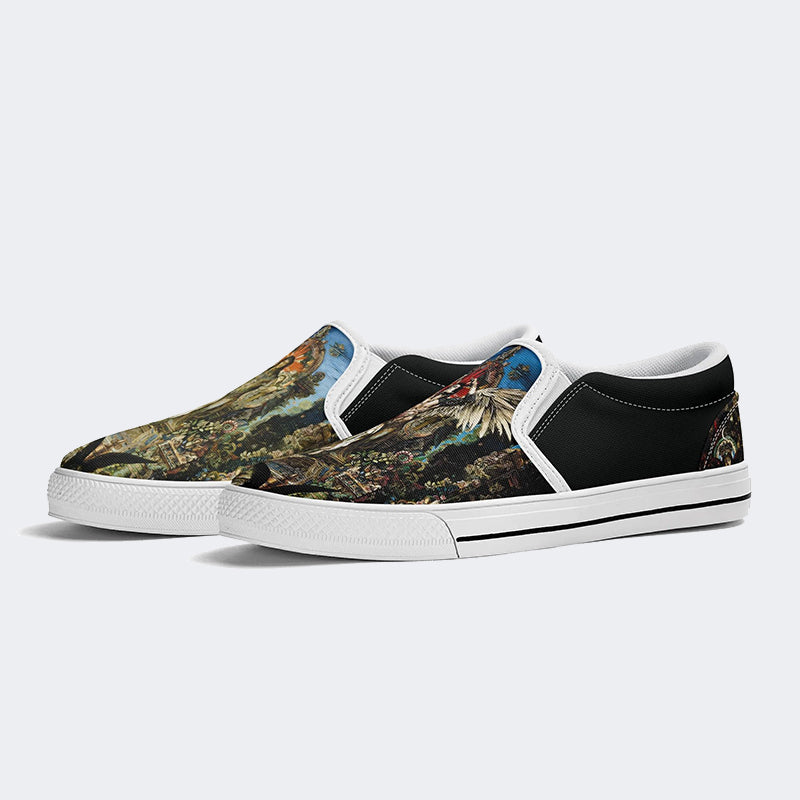 Unisex Christ Graffiti Art Print - Slip On Shoes