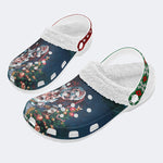 Christmas Terrifier Print - Fur Lined Slippers/Sandals