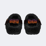 Creepy Pumpkin Bat - Fur Lined Slippers/Sandals