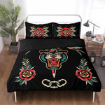 Old School Tiger Print - Three Piece Bedding Set