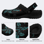 Dark Thorn Rose - Fur Lined Slippers/Sandals