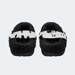 Cow Spot Print - Fur Lined Slippers/Sandals