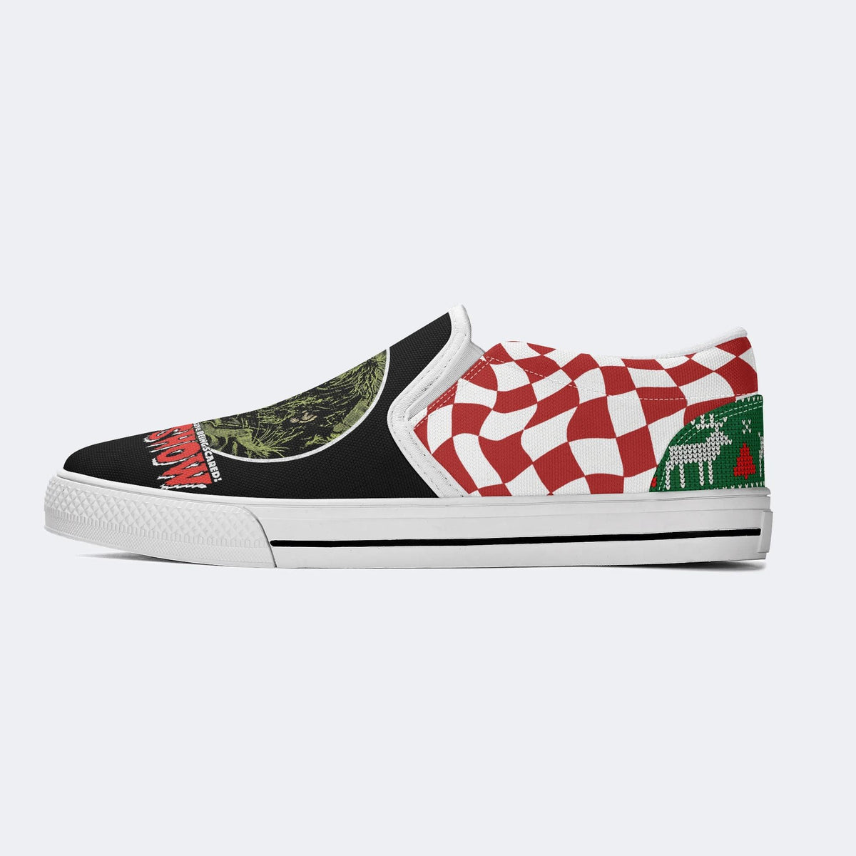 Horror Movie Vintage Print - Slip On Shoes