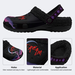 Horror Print - Fur Lined Slippers/Sandals